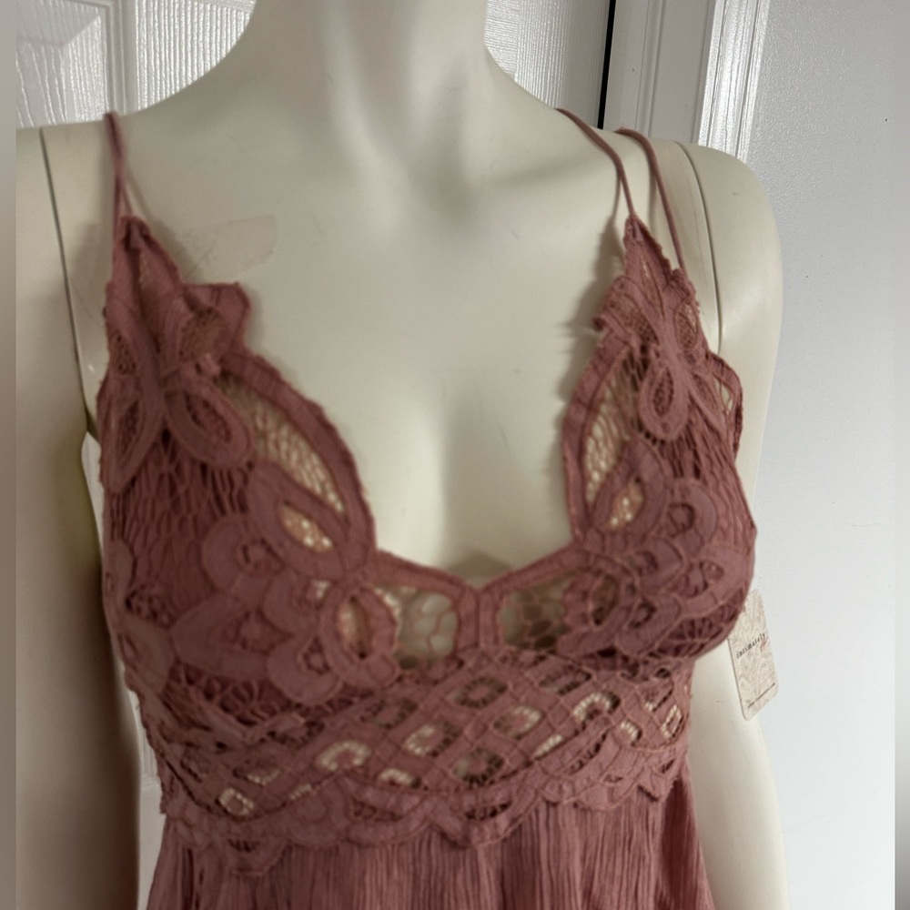 NWT Free People Women's Adella Mauve Boho Slip Dress Size Small - Picture 8 of 10